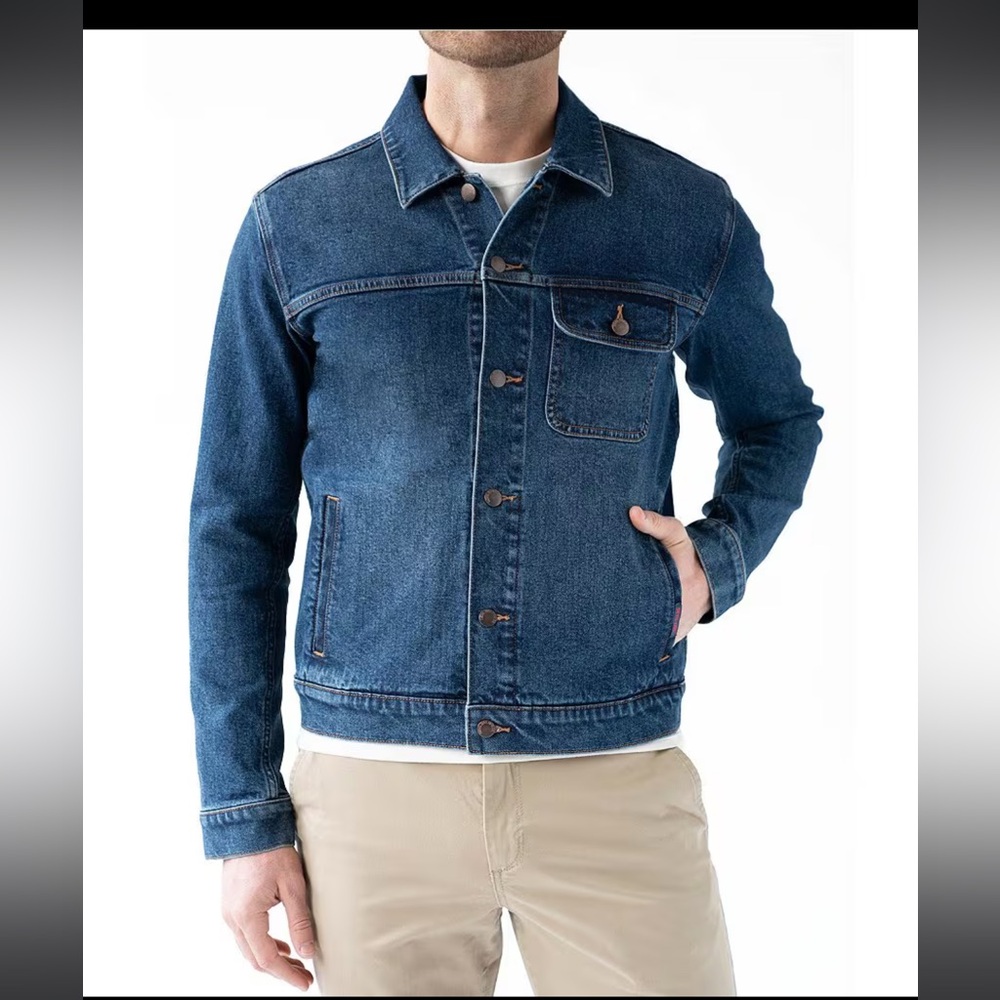 NWT Devil-Dog Dungarees
Thunderhead Wash Stretch Denim Trucker Jacket XL